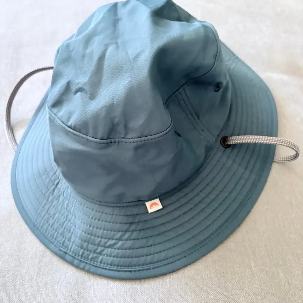 Solar Escape Blue Bucket Sun Hat One Size Adjustable Chin Cord GORPCORE